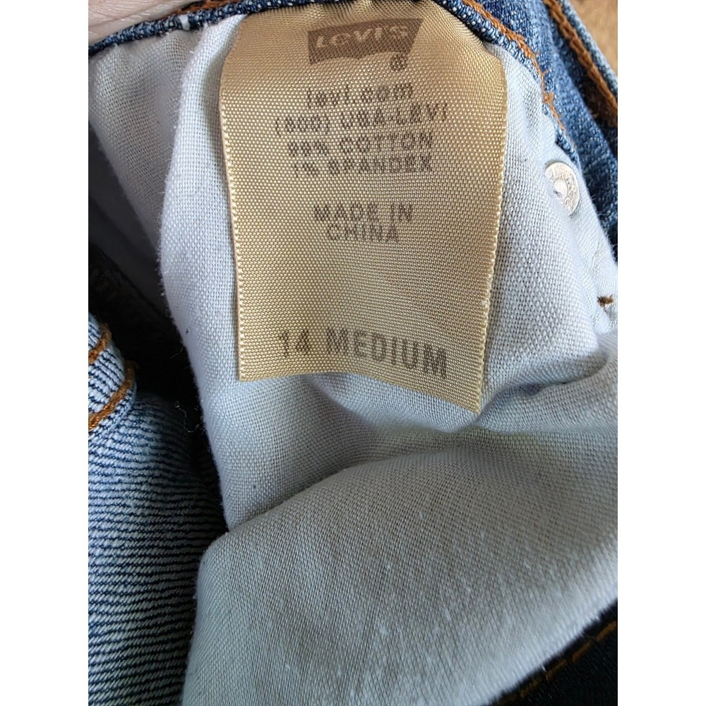 Levis 515 Boot Cut Jeans Womens 14M Medium Wash Blue Stretch Denim 515-0218 - Picture 5 of 10